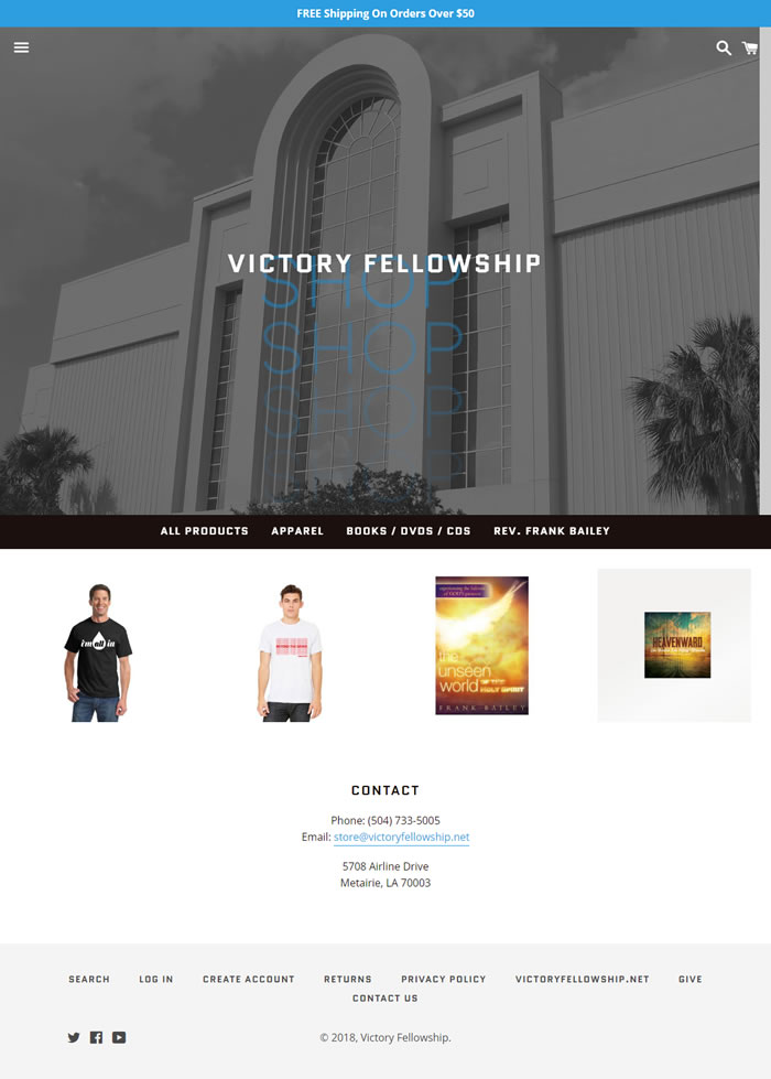 Victory Fellowship Ecommerce