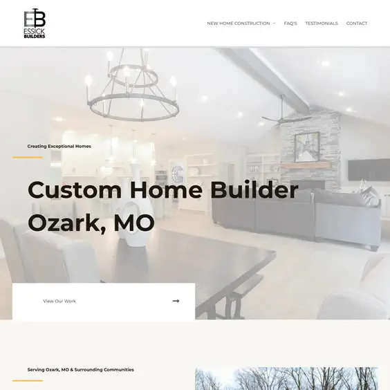 Essick Builders Web Site Development Project