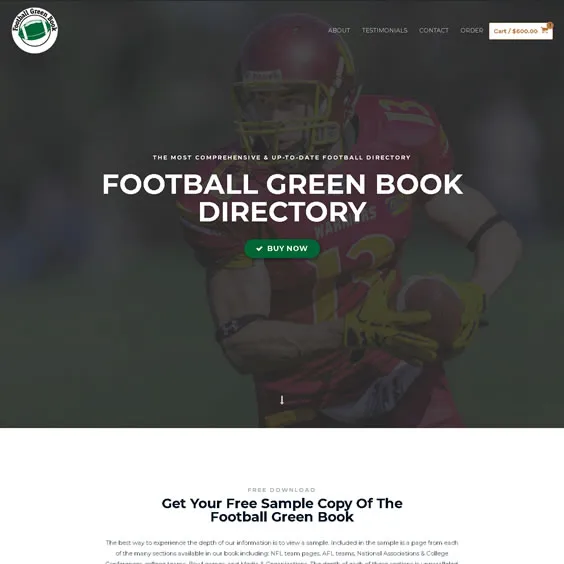 Football Green Book Website Development